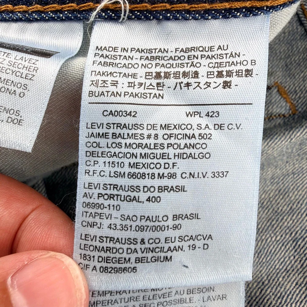 Levis 569 Loose Straight Jeans Medium Wash Baggy Denim 38x33 Blue